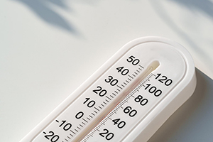 Ein weißes Thermometer